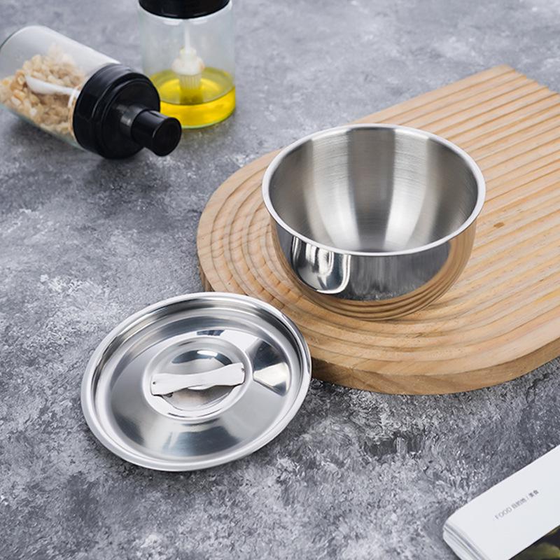 Stainless Steel Double Boiler with Lid - Steamed Egg & Baby Food Bowl
