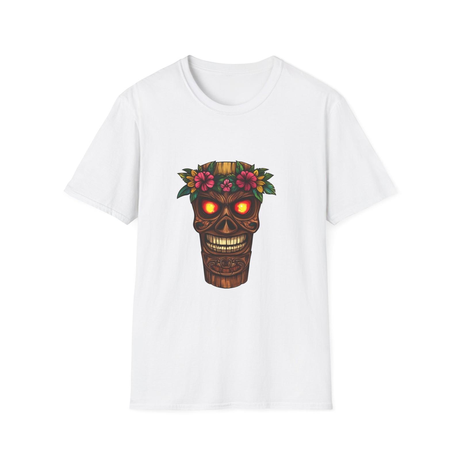 Tropical Skull T-Shirt, Unisex Shirt, Summer Vibes, Festival Wear, Unique [...] S разноцветный