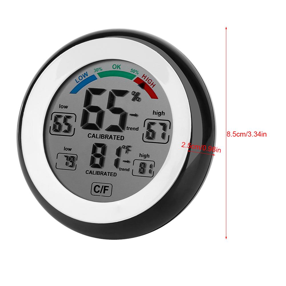 Indoor Digital Hygrometer Thermometer LCD Display Humidity Temperature Meter Black