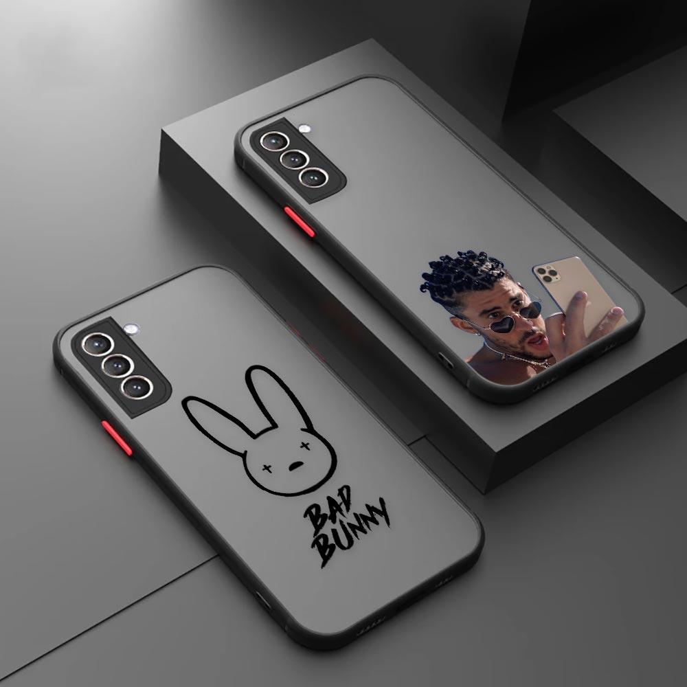 Bad Bunny S24 5G Case For Samsung S20 S21 FE S22 S23 S24 Ultra Cases Bunny Logo Funda Galaxy S23 Plus Matte Back Cover X 100pre