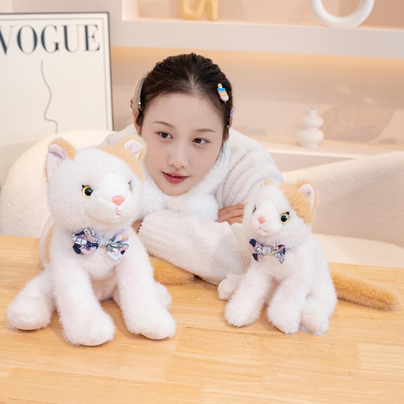 Cute Simulation Kitten Doll Plush Toy Cat Bag Girls Messenger Bag Children Soothing Doll