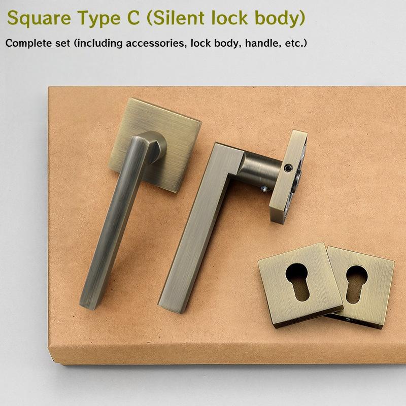 Hot Sale Passage Handles for Interior Doors Antique Bronze Easy Install Door Lever Handle Privacy Door Knobs With Locks With Key