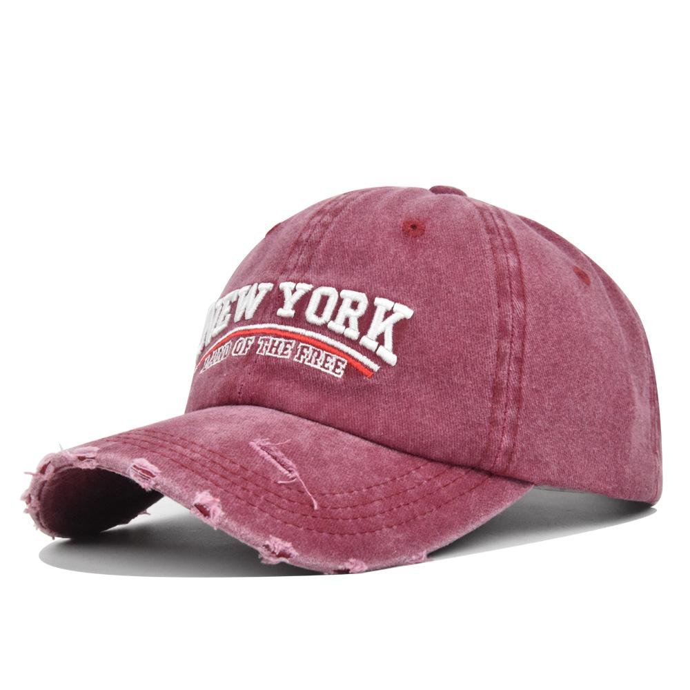 Retro Embroidered Letter Baseball Cap For Unisex High Quality Adjustable Washed Cotton Hip Hop Snapback Outdoor Sports Hat Gorra