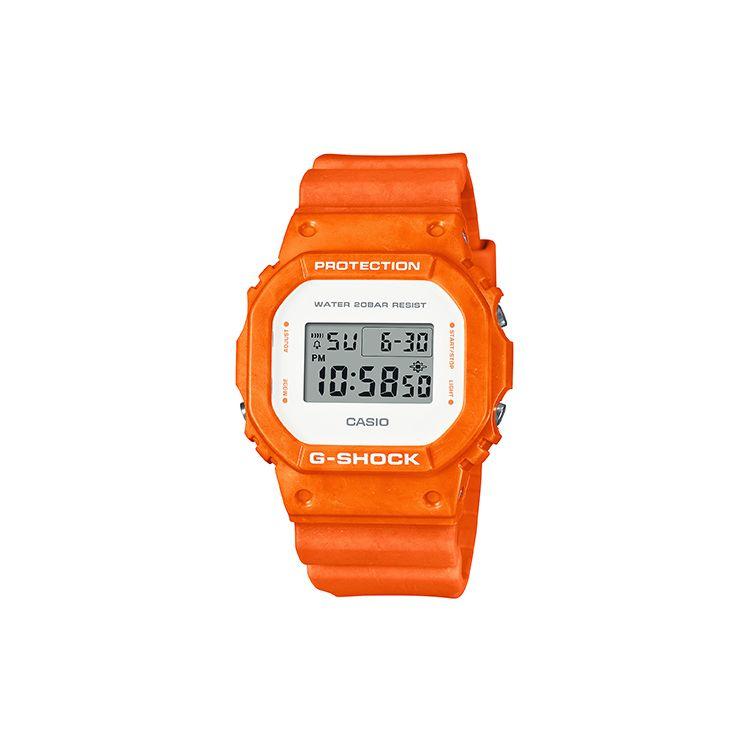 

Casio G-Squad Series Summer Trend Shockproof Waterproof Quartz Watch Resin Strap Men watches White DW-5600WS-4PR Orange Watch Case