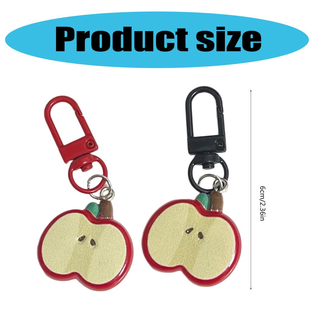 Charming Fruit Key Ornament Chic Fruit Pendant Key Holder Resin and Alloy Stylish Bag Pendant Decoration