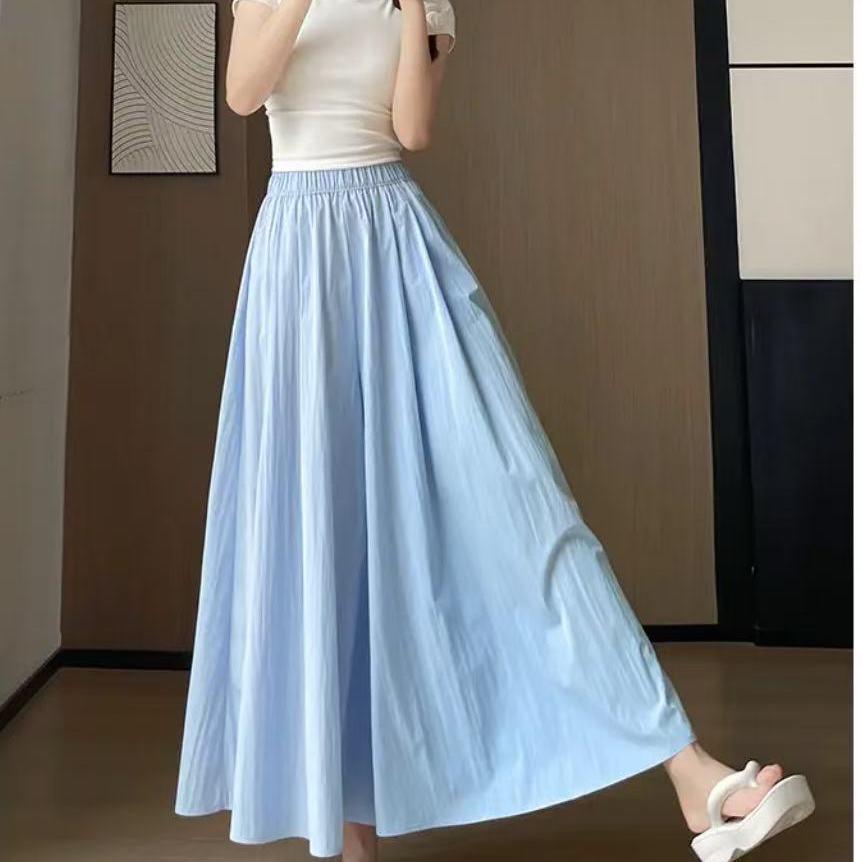 Summer Women's Plus Size Breathable A-Line Wide-Leg Culottes