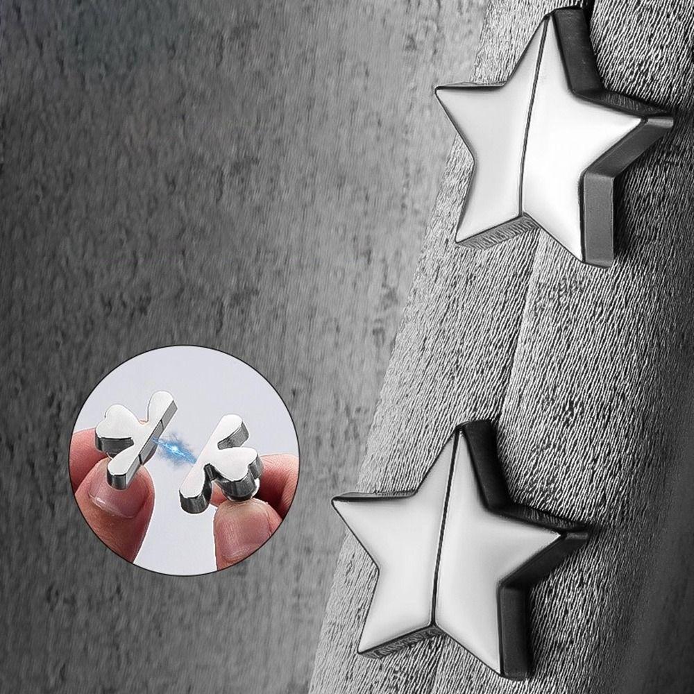 2Pcs Simple Nail-Free Magnetic Curtain Button Punch-free Drapery Clips Curtain Ties for Home