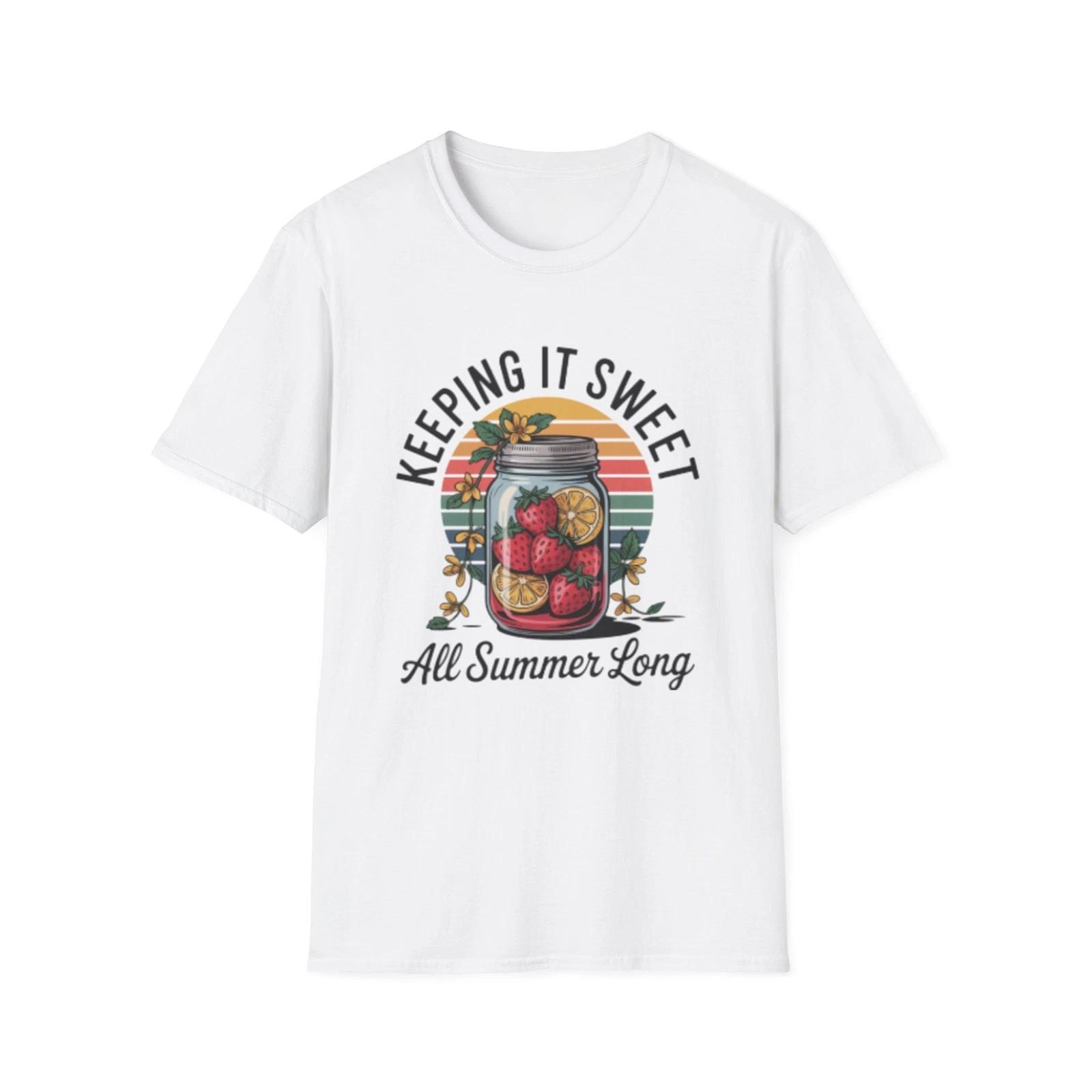 -Keeping It Sweet mason jar shirt | T-Shirt, summer fruit design 4XL