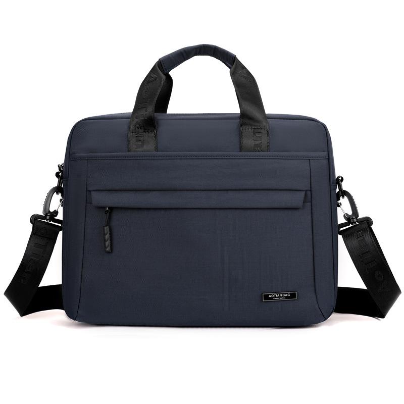 

Мужская сумка через плечо большой емкости, деловая сумка для компьютера, портфель темно-синий