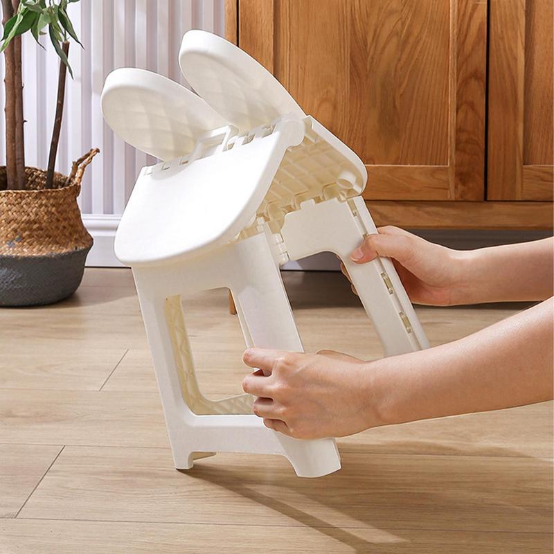 Step Stool For Kids Bunny Dinosaur Foldable Step Stool With Back Support Thickened Decorative Small Sitting Stool For Home