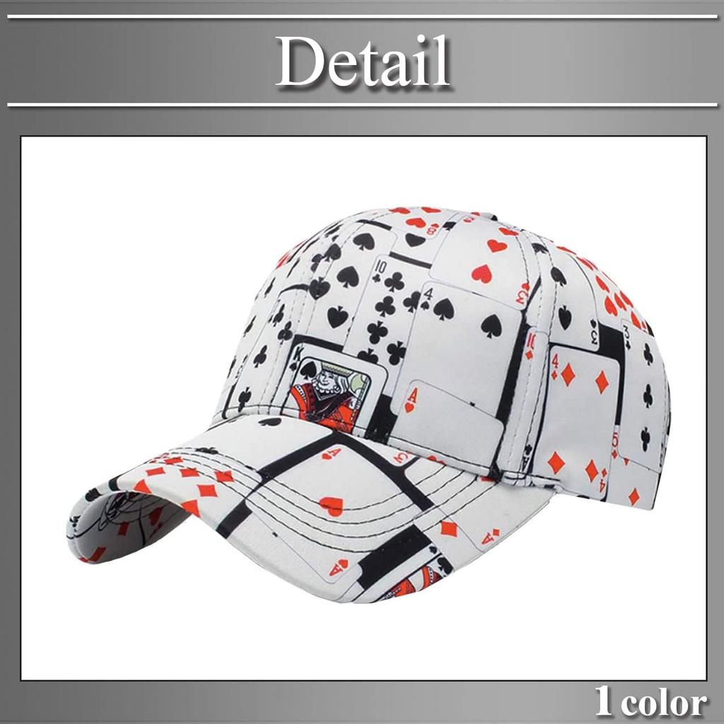 BUZZxSELECTION Casual Cap with English Tarot and Unique Design Men's Letters, Logo, Cards, (CAP185) (White)