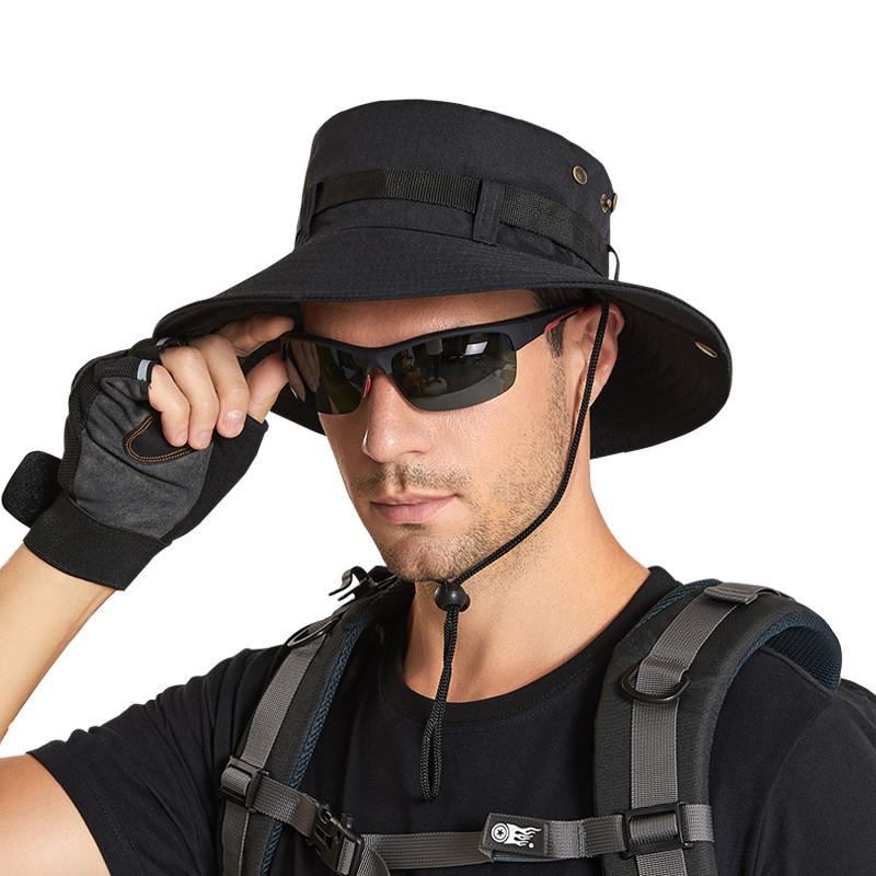 Outdoor Fishing Hat Mens Sun Protection Cap With Breathable Cotton Fabric For Summer Activities