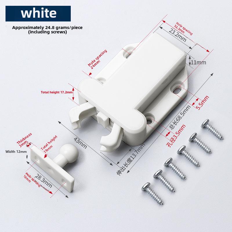 

Самоблокирующийся отражатель для противопожарных дверей Beetle с пластиковым отражательным механизмом, активируемым при касании