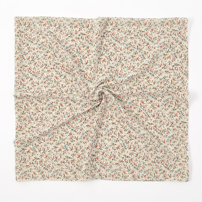 115cm Floral Printed Square Scarf Chiffon Headband Scarf For Muslim Woman Hijabs Shawls Lady Elegant Wraps Ethnic Islam Turban