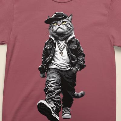 Comfort Colors Shirt, Cat Graphic Tee, Cat Lover Gift, Street Cred Kitty, Gift For Teen, Best Friend Gift, Boyfriend Shirt, Girlfriend Tee