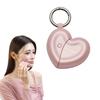 ATEX Charm-Type Facial Massager, Heart Charm AX-NB514pk Glitter Pink, with Gua Sha and Dual Pointer, 2-in-1 Function, for Refreshing Massage, Portable