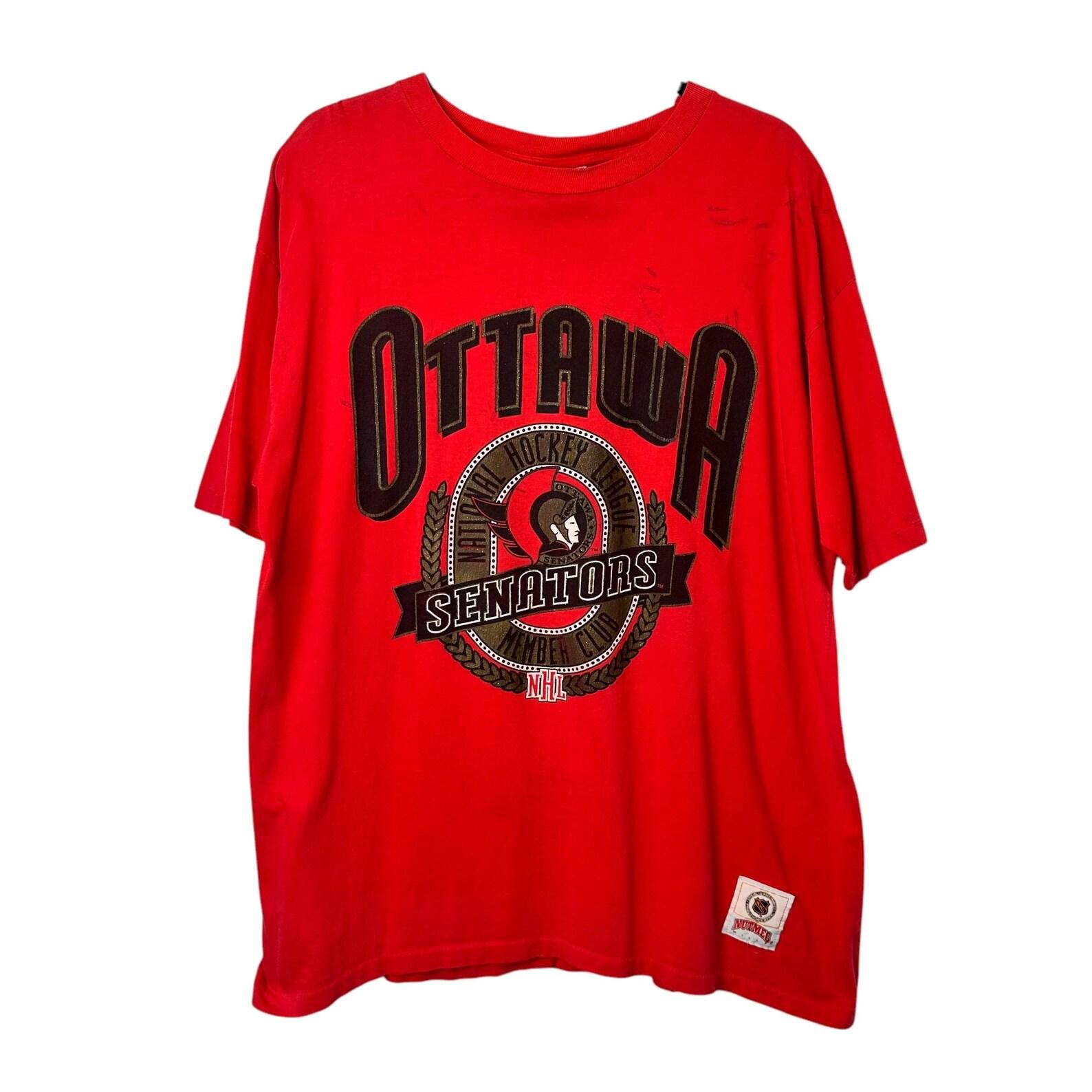 90s Ottawa Senators NHL T shirt Sz L (T094) 3XL
