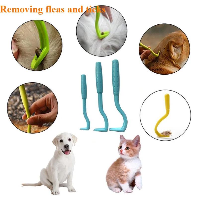 5PCS Pet Flea Pet Cleaning Dog Flea Removal Lice Extermination Pet Lice Catcher Pet Lice Remover Flea Hook Tick Pet Lice Catcher