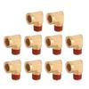 10Pcs 3/8in NPT Brass Pipe Fitting 90 Degree Leakage Proof Male To Female Pipe Fitting Adapter for A