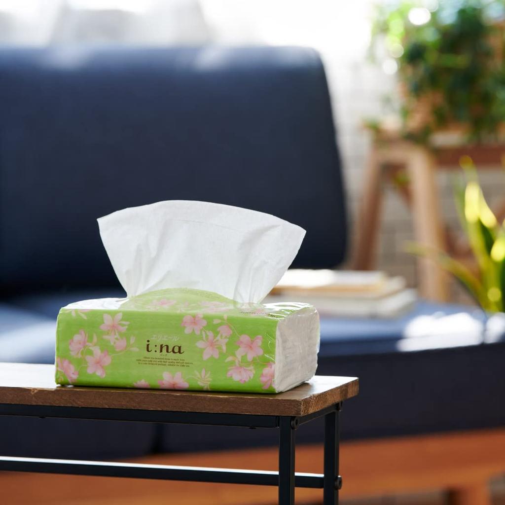 Elleair Miękkie Chusteczki w Paczkach 200 par x 60 paczek paczki x 10 ina (6 sztuk) [Sprzedaż skrzynek]