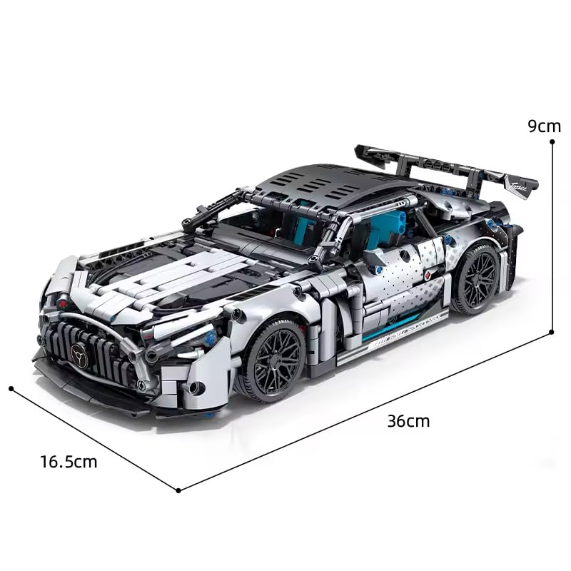 Zmart 1466 PCS Racing Car Building Block Set, 1:14 Scale Sports Supercar Technic Car, Building Car, Race Car Model, Blocks, Sports Car Blocks, Mechani