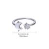Hot-selling zir*****pen ring women's fashion simple wind moon butterfly diamond ring jewelry