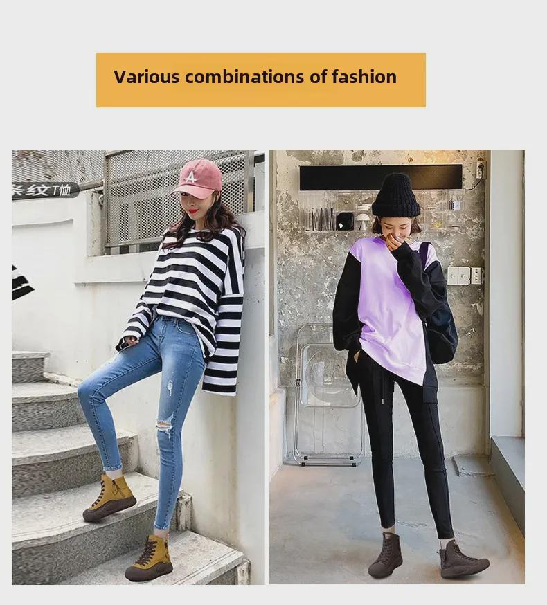 Sneakers groși ușori pentru femei cu inspirație retro 2025 - Încălțăminte casual la modă care adaugă înălțime pentru toamnă