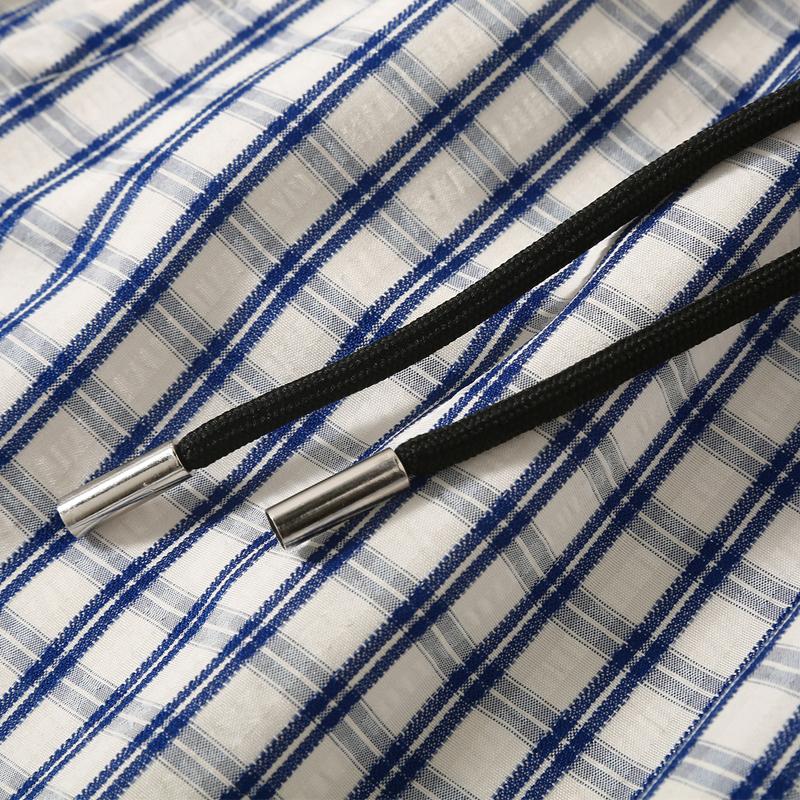 Men's Plaid Casual Shorts, Elastic Waist Drawstring Summer Lightweight Beach Shorts (M-5XL)