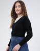 MONTE CARLO Damen V-Ausschnitt Langarm Strickjacke
