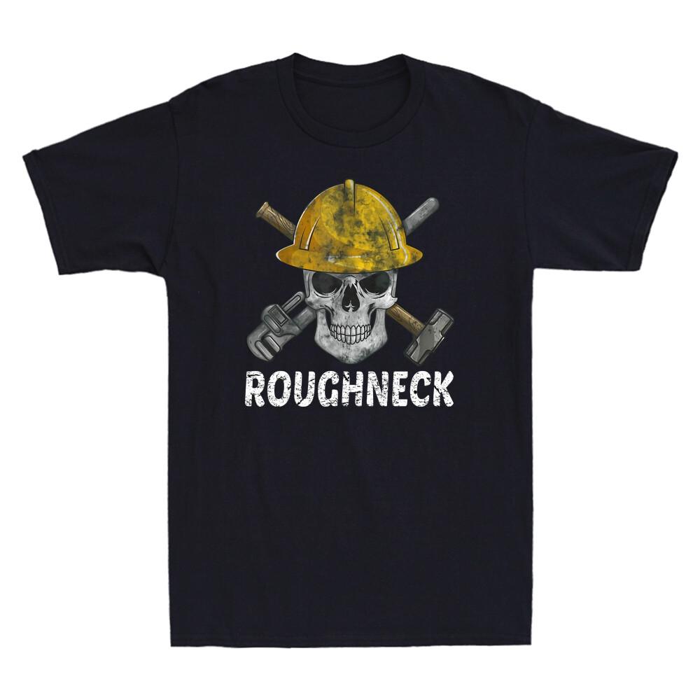 Skull Oilfield Worker - Roughneck Funny Gift Idea Retro Men s T-Shirt Cotton Tee XXL