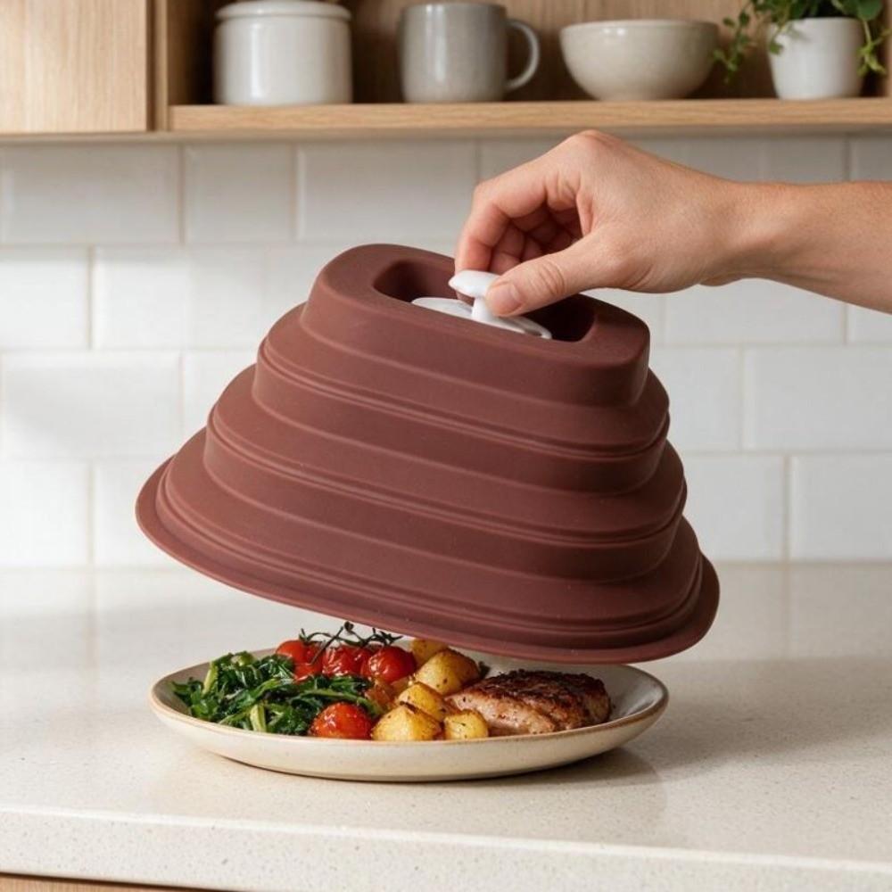 Silikon Magnetische Mikrowellen Spritzschutz Faltbare Mikrowellen-Schüsselabdeckung Geschirrabdeckung Backofen