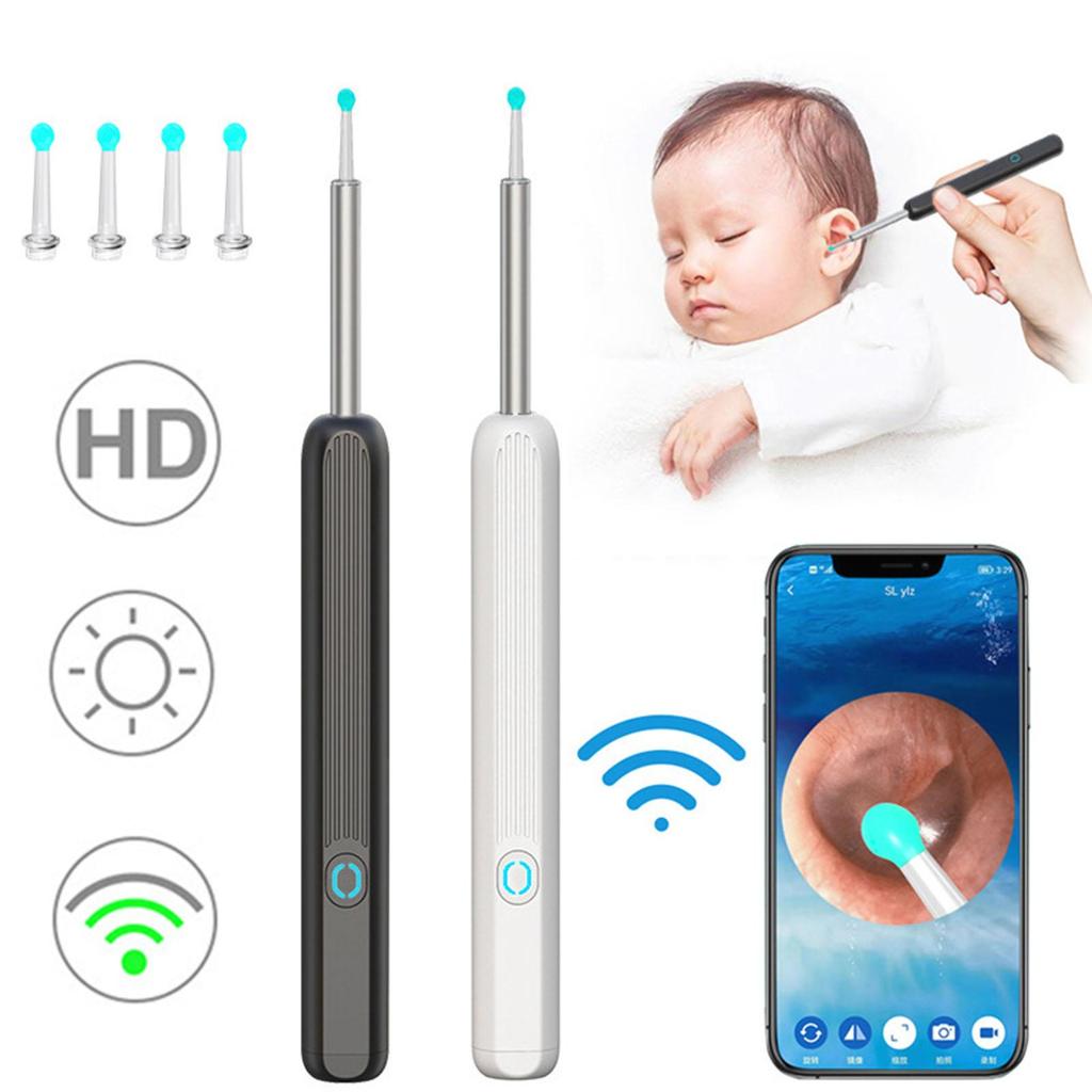Durable And Safe Wireless Smart Visual Ear Cleaner Otoscope Ear Wax Ear With Ear Ne3 Cleaning Kit Removal Sticks Endoscope Camera Tool Kit