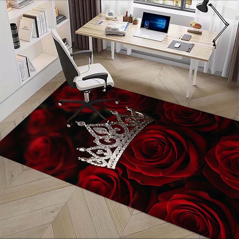 Chic Royal Tiara Chair Mat: Office Carpet for Your Home Decor Perfect Gift for Any Room