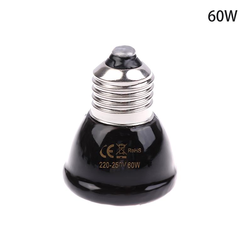 

1 шт. 220-240 В Лампа инфракрасного обогрева Черная керамическая E27 Обогревательная лампа для питомцев Брудер Цыплята Черепаха Ящерица Рептилия Свет 20-80 Вт 60W