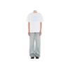 We11Done Letter Print Logo Embroidered Ribbed High Street Crew Neck Drop Shoulder Short Sleeve T-Shirt Men T-Shirts White WD-TT2-24-760-U-WH