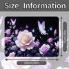 1Pcs Purple Rose Butterfly Car Trunk Mat Anti Slip Cargo Liner Waterproof Storage Protector for SUV Sedan