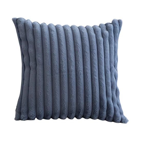 Poszewka na poduszkę Miękka pluszowa w paski Czysty kolor Kwadratowy kształt Sypialnia Salon Sofa Dekoracja Poszewka na poduszkę Poszewka na poduszkę
