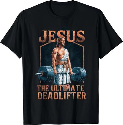 Jesus Der ultimative Kreuzheber Fitnessstudio Vintage Christlich S-5XL Unisex T-Shirt