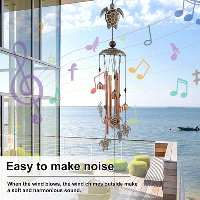Outdoor Hanging Windchimes Creative Bronze Metal Lucky Wind Bell for Garden Patio Yard Courtyard Balcony Home Decoration New