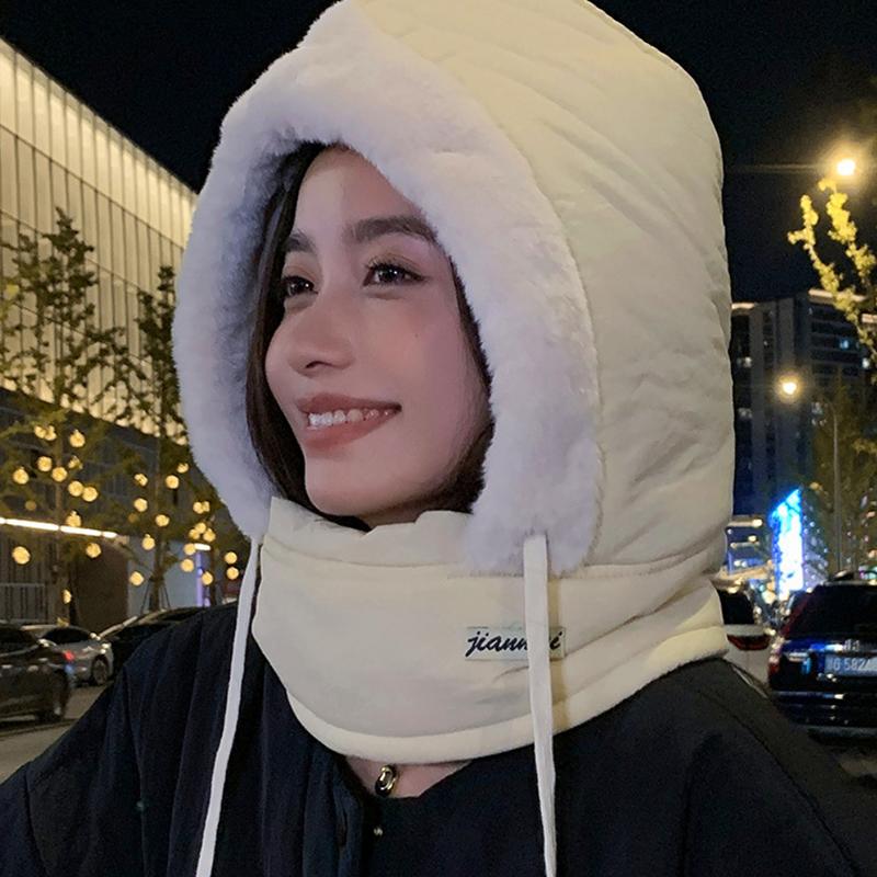Cold Weather Thermal Balaclava Scarf Winter Windproof Hood Hat Plush Neck Warmer Ski Face Mask For Outdoor Activities