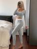 European-Inspired Lace Pajama Set: Floral, Sexy, Long Sleeve & Pants for Women