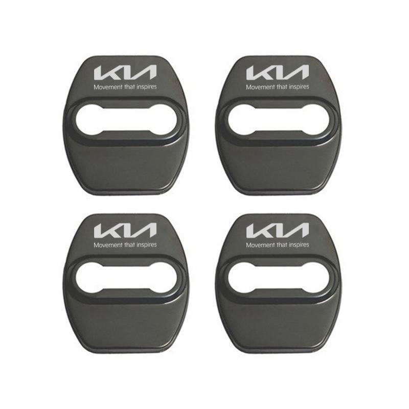 AHM1 4Pcs Car Accessories Door Lock Cover Auto Emblems Case for Kia Picanto Ceed Sportage Rio Cerato Soul Sorento Car Stickers