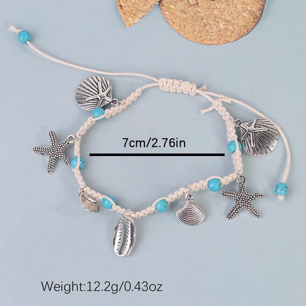 JYL TS Bracelet Anklet Bohemian Starfish Shell Beach Design Attracts Oceanic Blessings