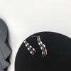 Square Hollow Hexagonal Star Oval Piece Long Tassel Earrings Earrings for Women, Simple Hexagonal Star Earrings