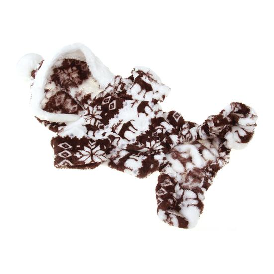 

Милая износостойкая теплая флисовая блузка для питомца для выставки XL кофейный