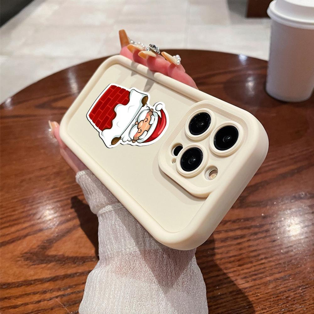 N101 Merry Christmas Art Soft Angel Eyes Phone Cases for iPhone 16 15 14 13 11 Pro Max 8 7 6s Plus 12 Mini XR XS Max SE Shockproof Cover