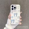 Simple text for Apple 15 color silver iPhone14Pro creative 11promax matte 16 protective case 17