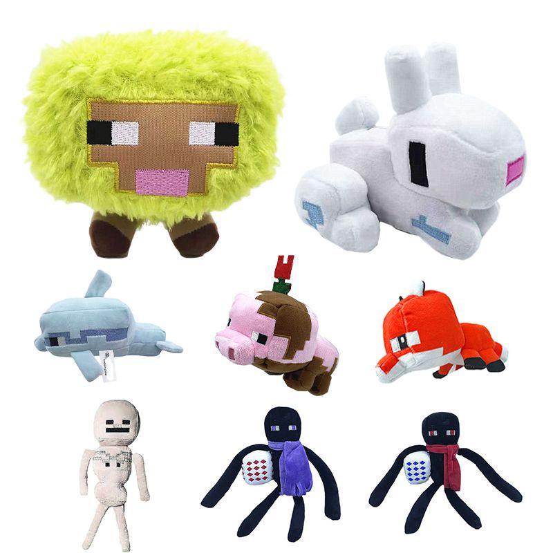 Plush Toys Minecraft Creeper Enderman Pig Bear Stuffed Pixel Doll Aries Zombie