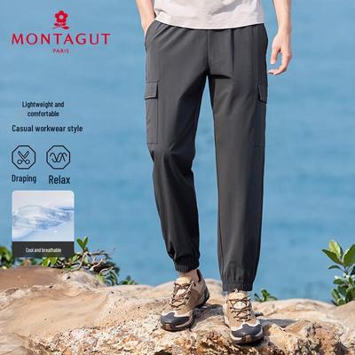 MONTAGUT Herren Sommer Schnelltrocknende Stretch Jogger Cargo Hose
