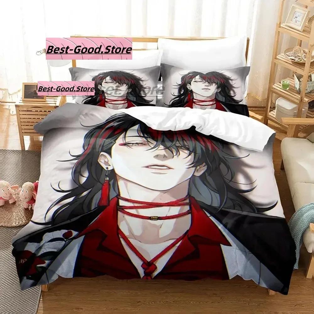 Hololive Vox Akuma Bedding Set Duvet Cover Sheet Printed Bed Set Pillowcase Bed Full Queen King Size Comforter Bedroom